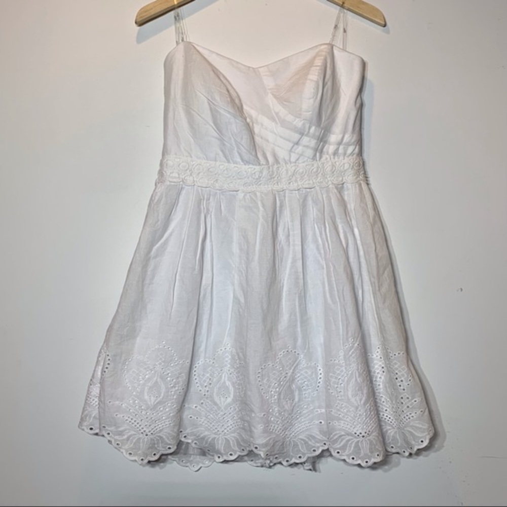NWT Trixxi white eyelet strapless white‎ dress